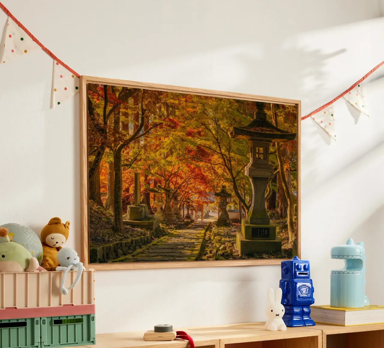 Autumn Shrine in Nagano, Japan acrylic glass by Marcel Bisig