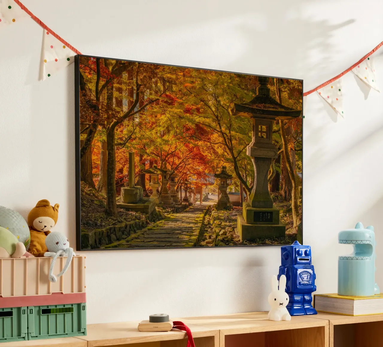 Autumn Shrine in Nagano, Japan forex plate by Marcel Bisig