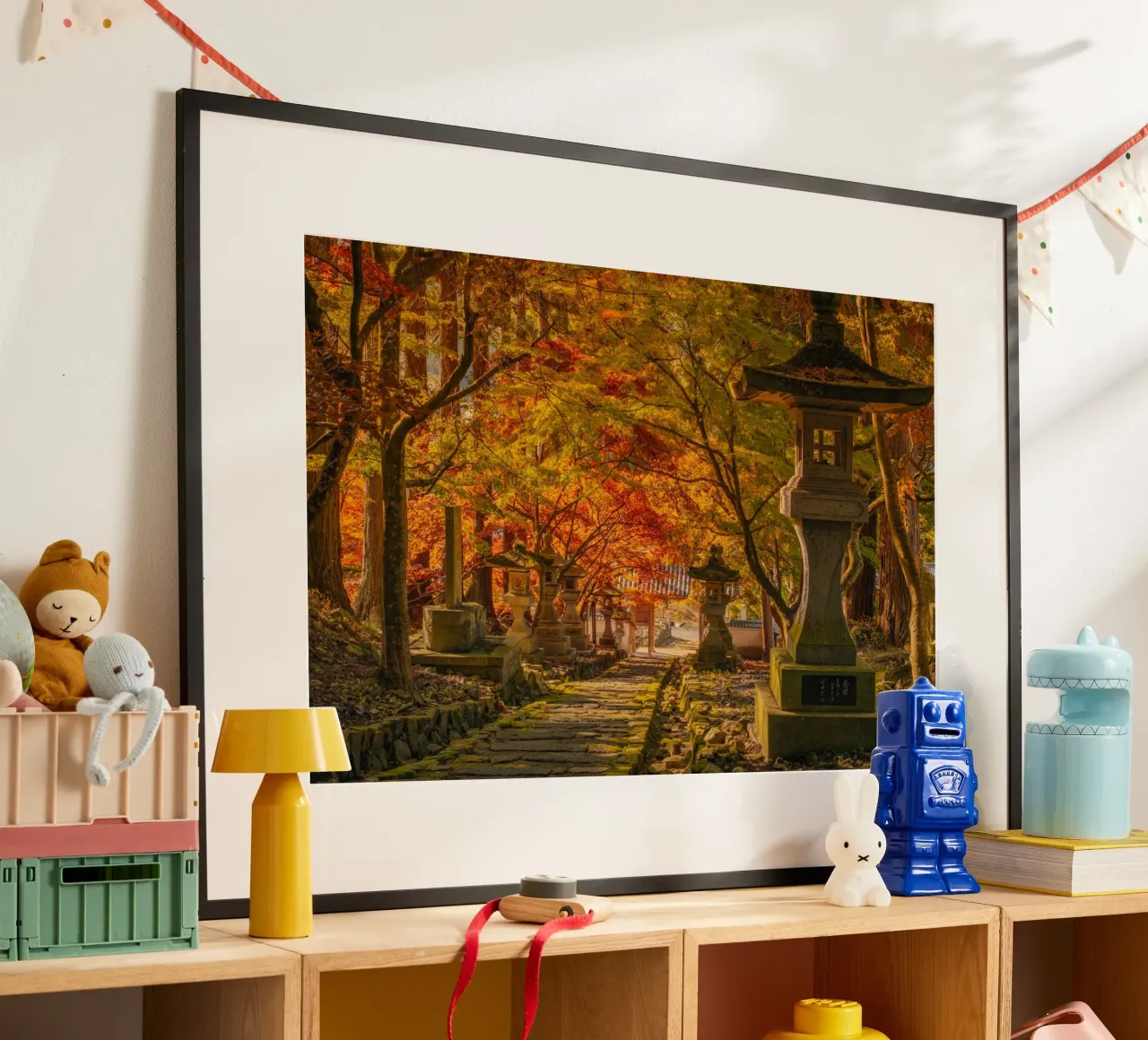 Autumn Shrine in Nagano, Japan poster by Marcel Bisig
