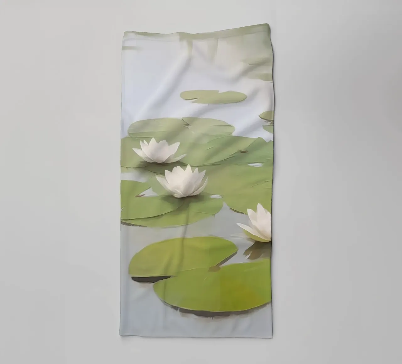 Botanical water lily elegance towel by Carinaprint