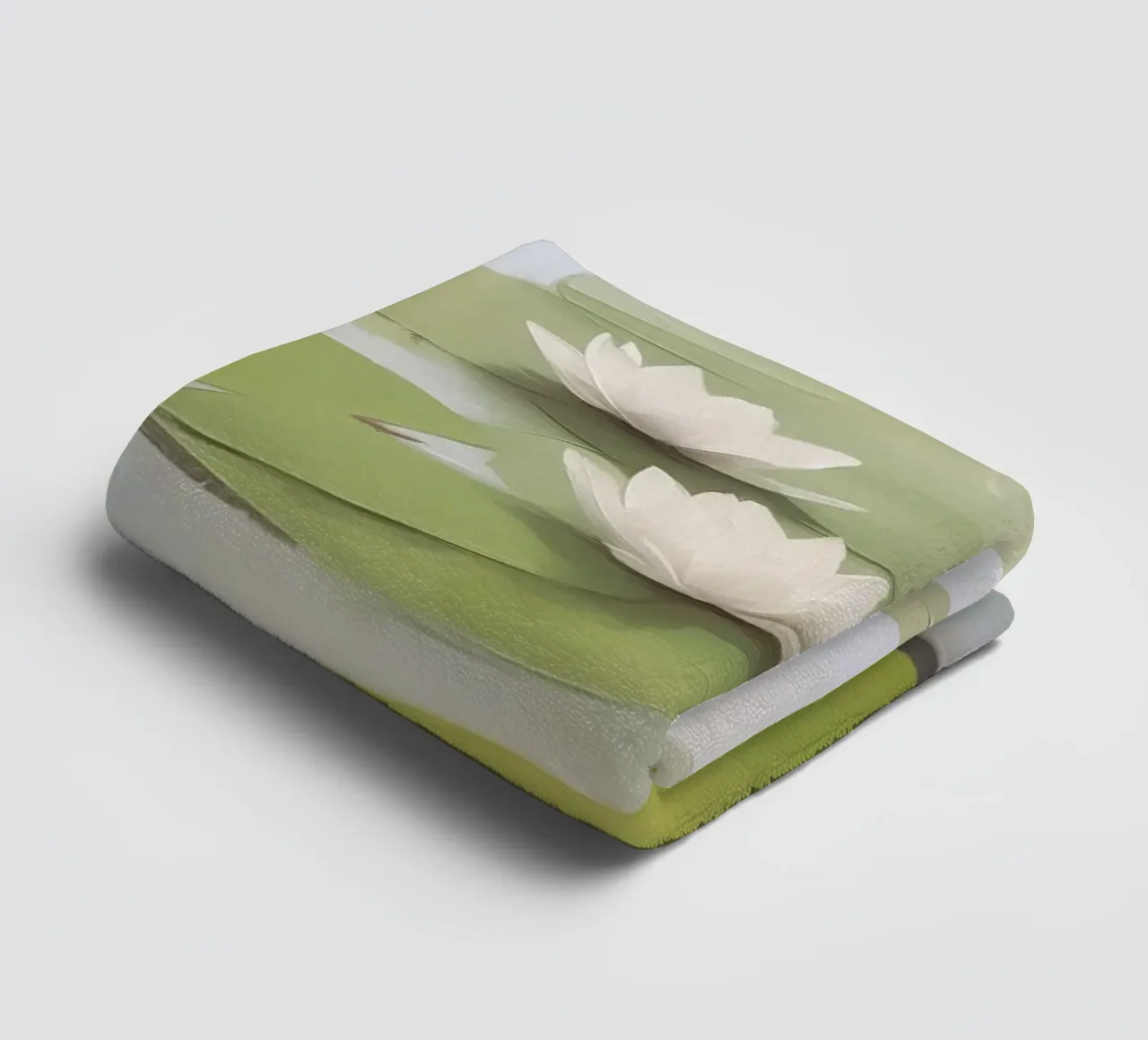 Botanical water lily elegance towel by Carinaprint
