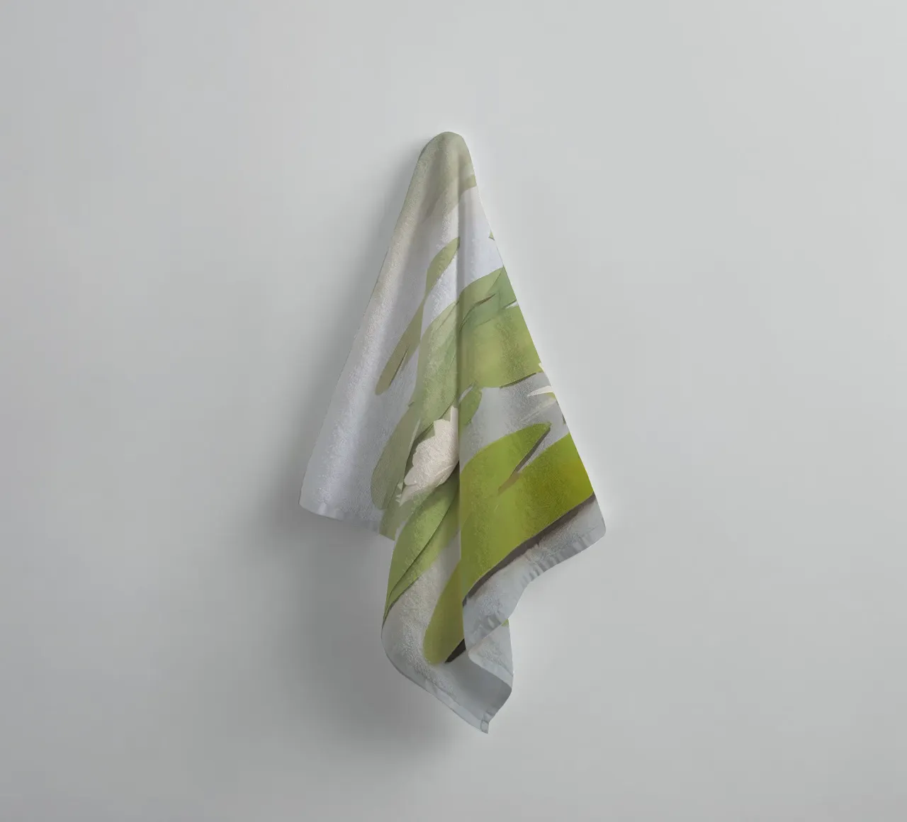 Botanical water lily elegance towel by Carinaprint