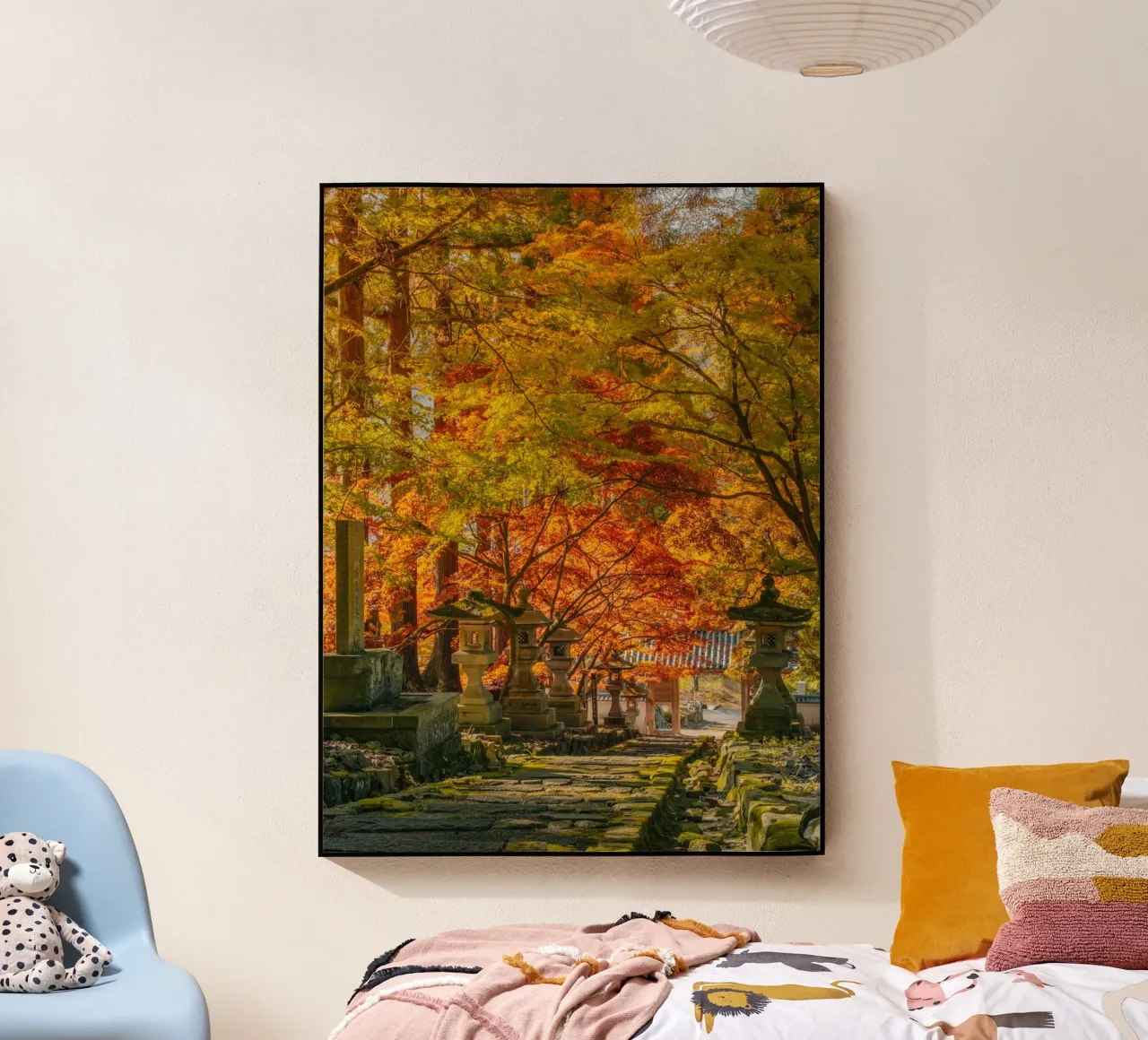 Autumn Shrine in Nagano, Japan acrylic glass by Marcel Bisig