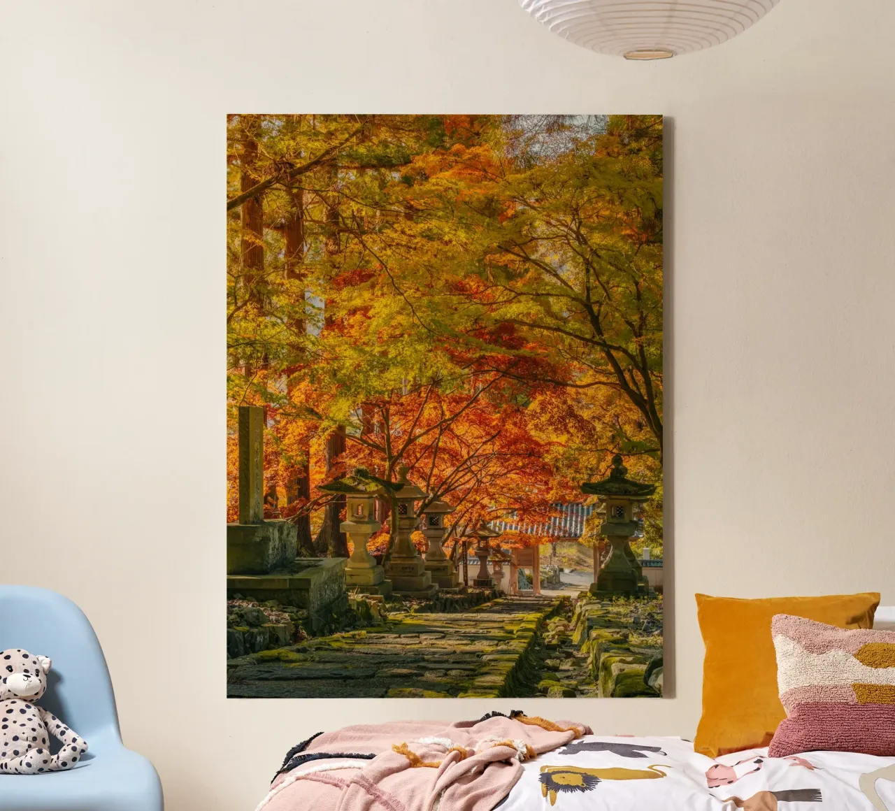 Santuario d'autunno a Nagano, Giappone tela con Cornice a cassetta da Marcel Bisig