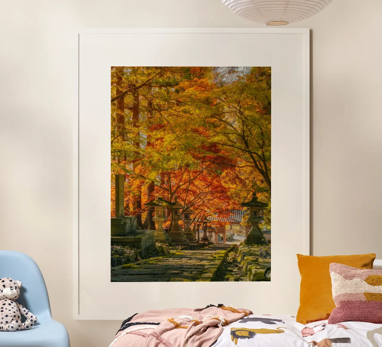 Autumn Shrine in Nagano, Japan poster by Marcel Bisig