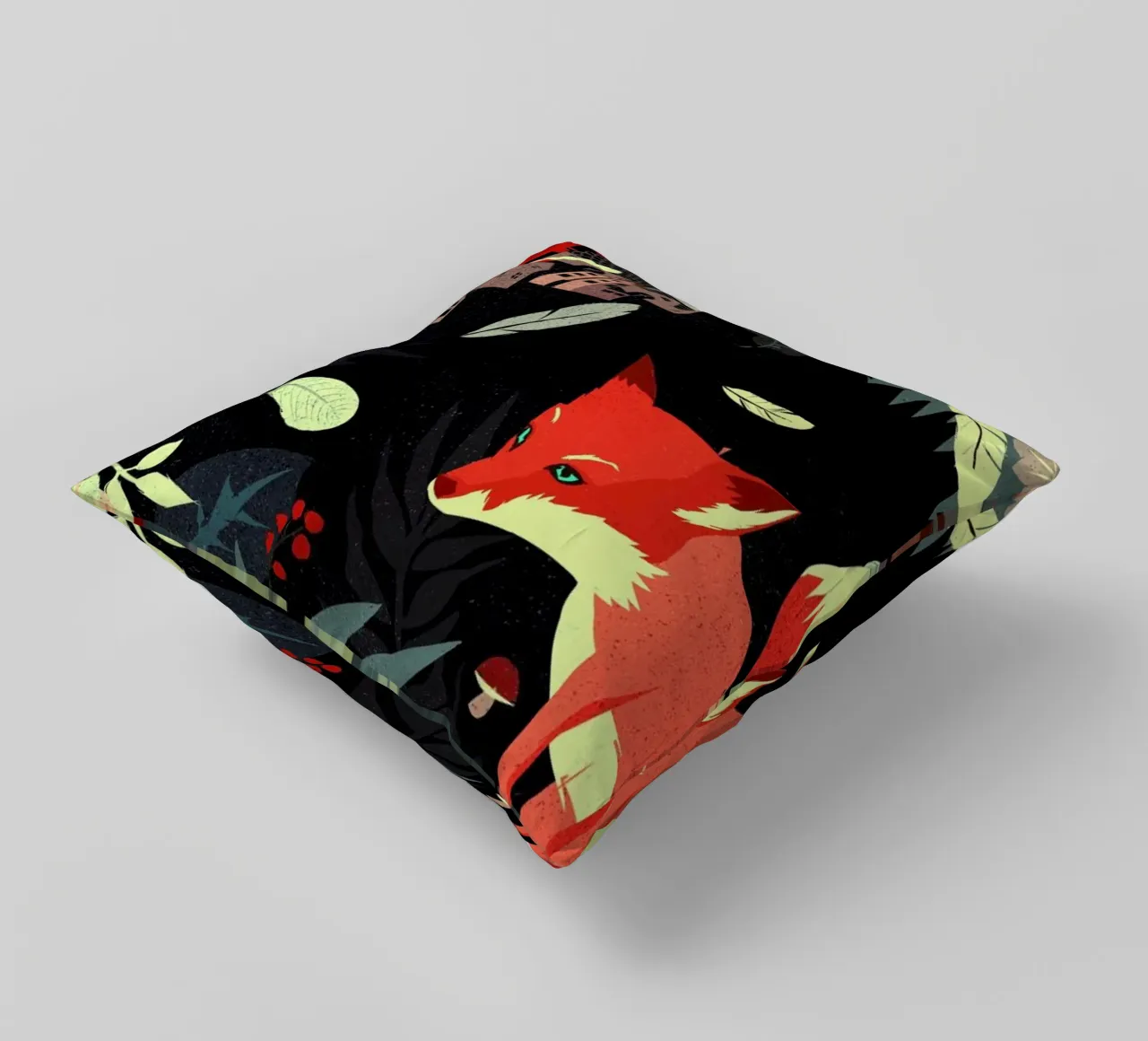 Fox And The Village cuscino da Kateřina Bažantová