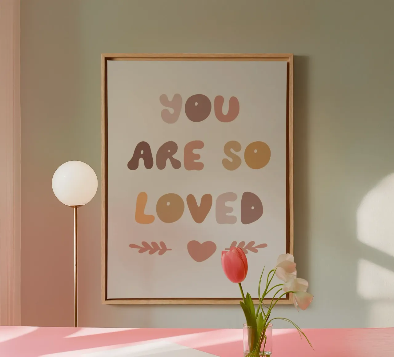 You Are So Loved tela con Cornice a cassetta da treechild