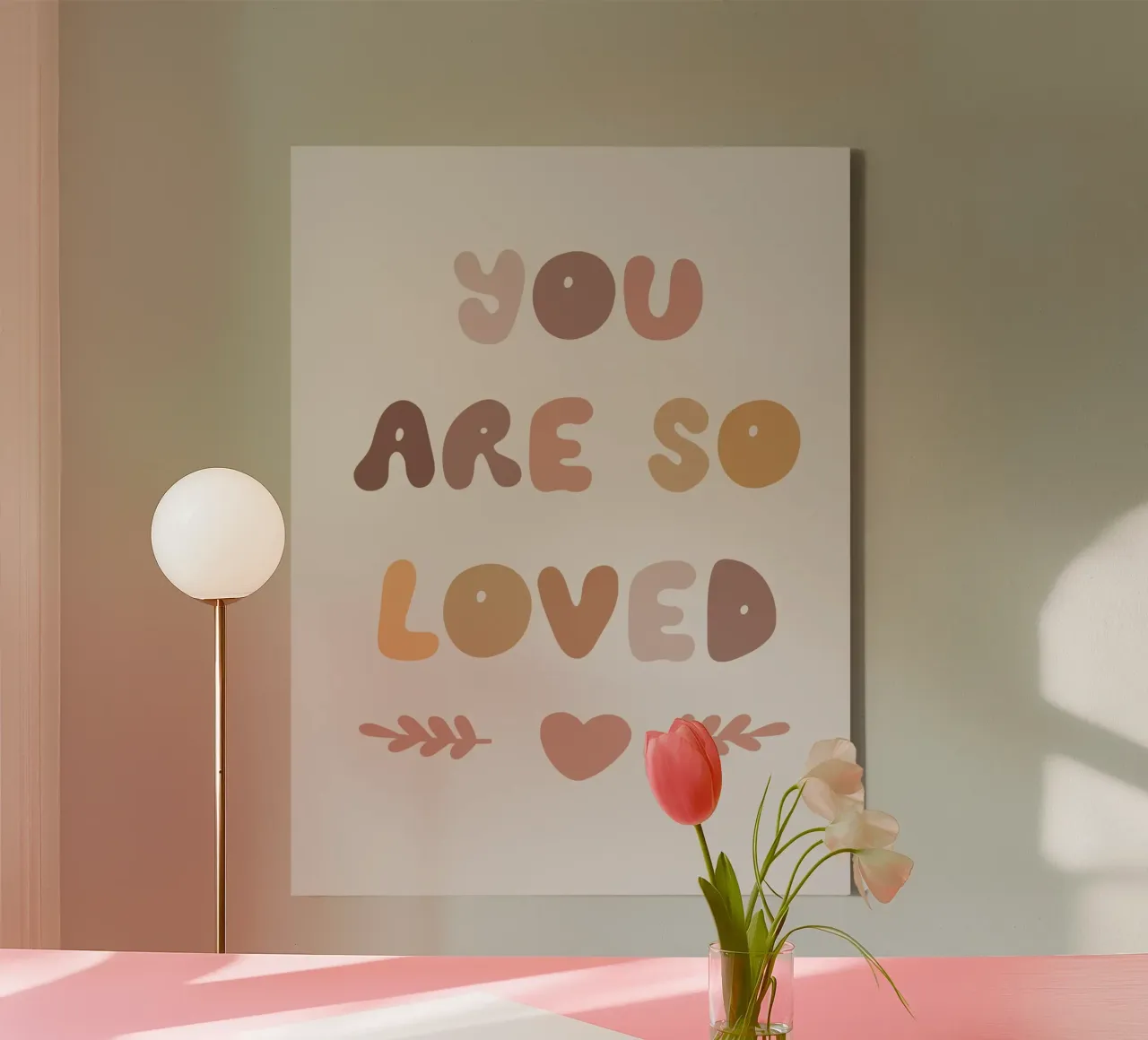 You Are So Loved tela con Cornice a cassetta da treechild