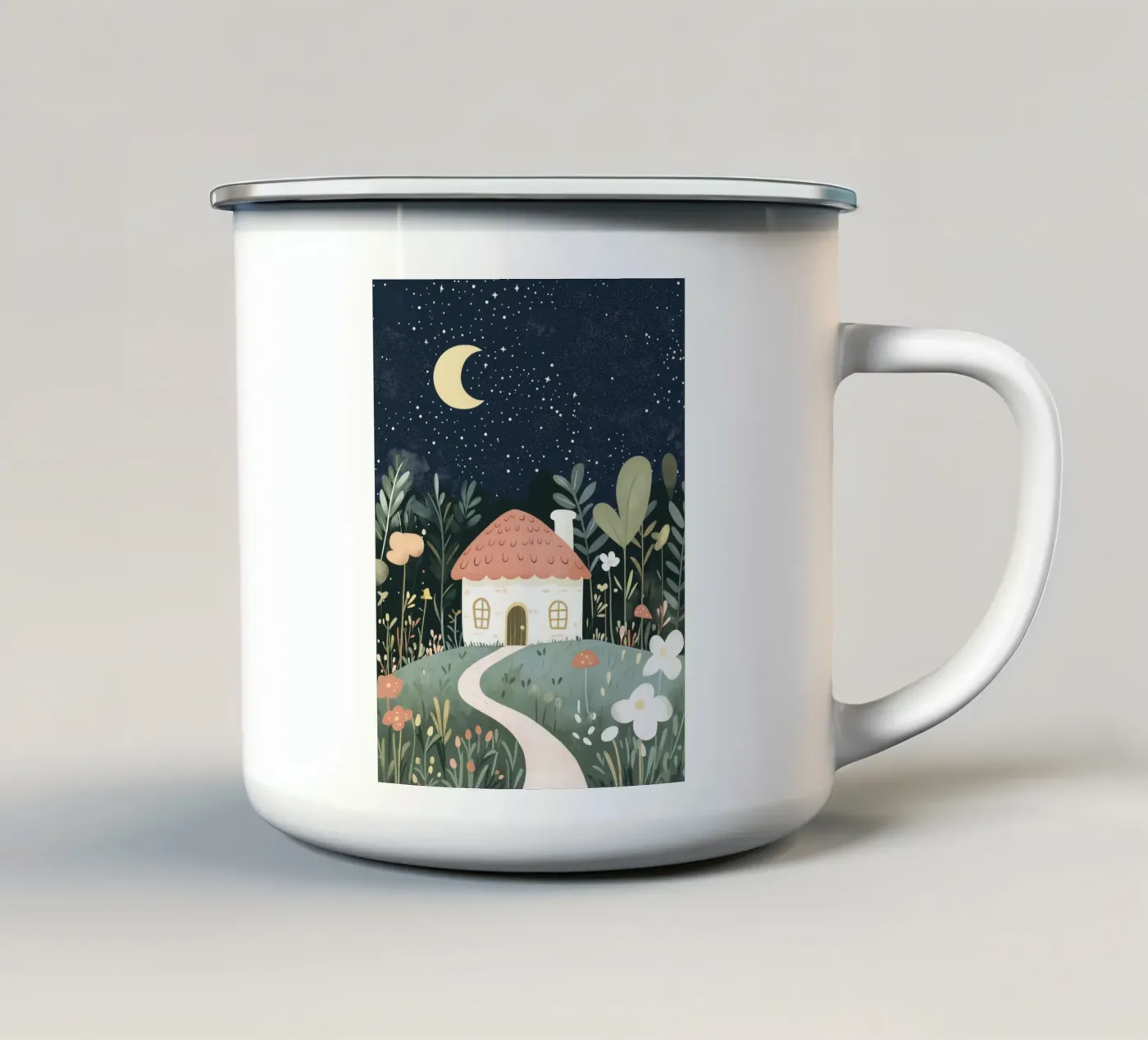 Tiny Home enamel mug by treechild