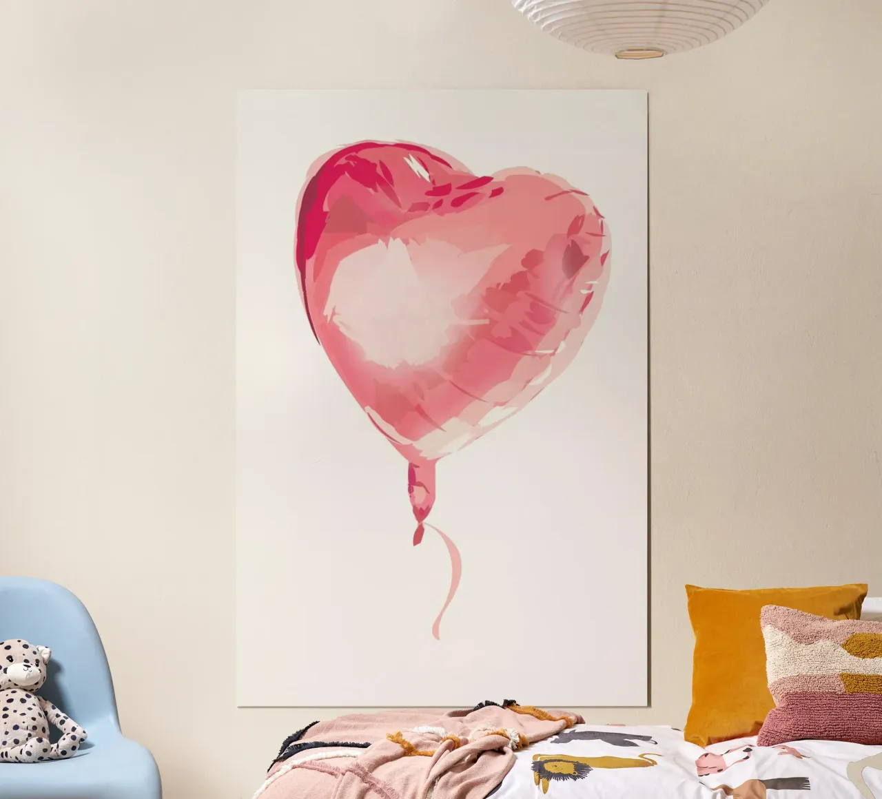Heart Balloon poster con telaio in plastica da Kateřina Bažantová