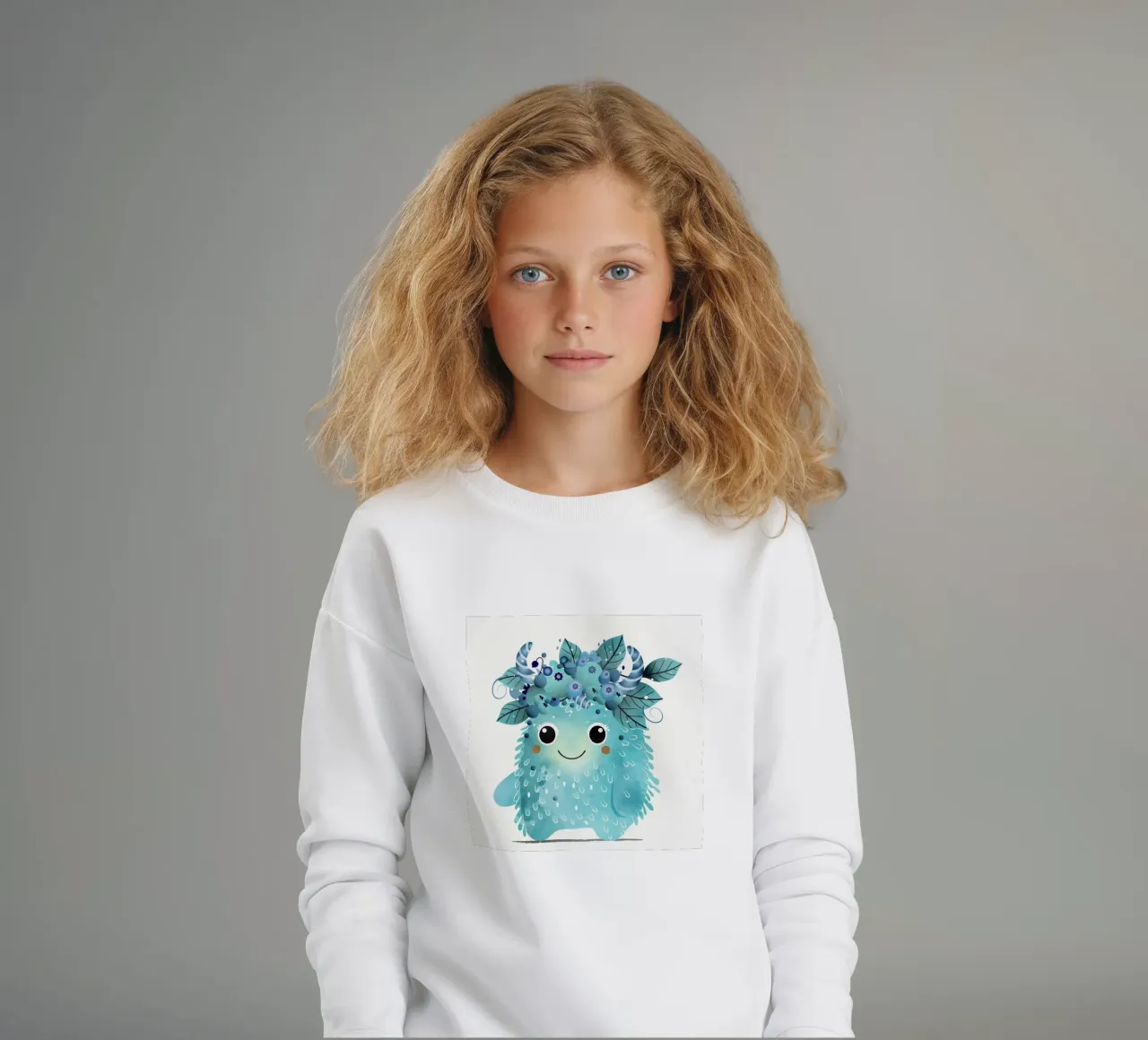 Alegre monstruo de arándanos con una corona de bayas sudadera para niño de namosh