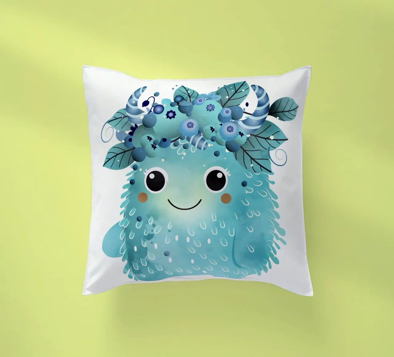 Allegro mostro di mirtilli con ghirlanda di bacche cuscino da namosh