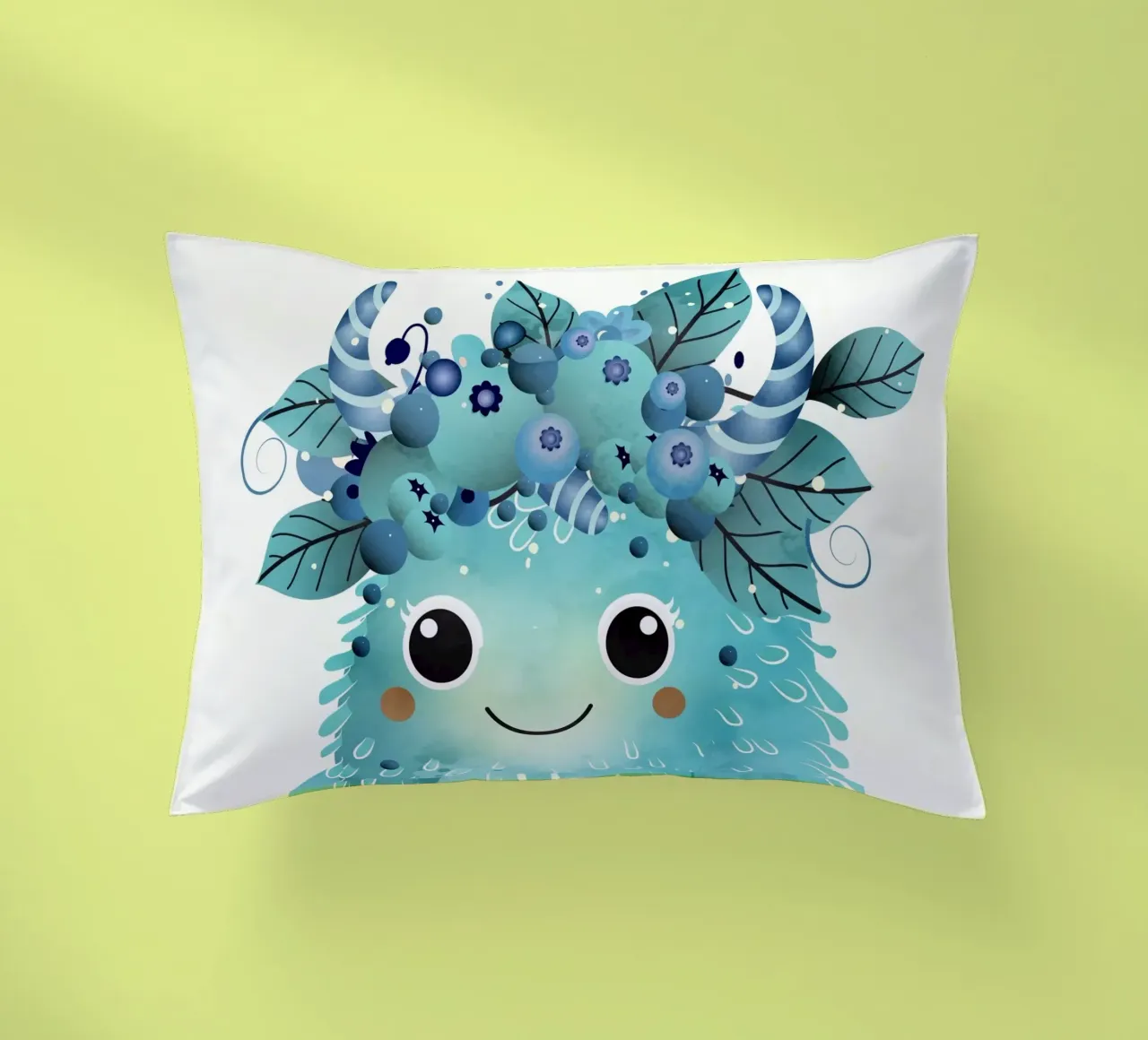 Allegro mostro di mirtilli con ghirlanda di bacche cuscino da namosh