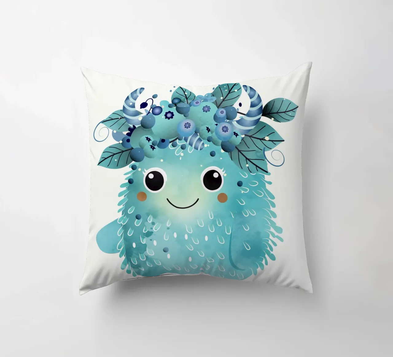 Allegro mostro di mirtilli con ghirlanda di bacche cuscino da namosh