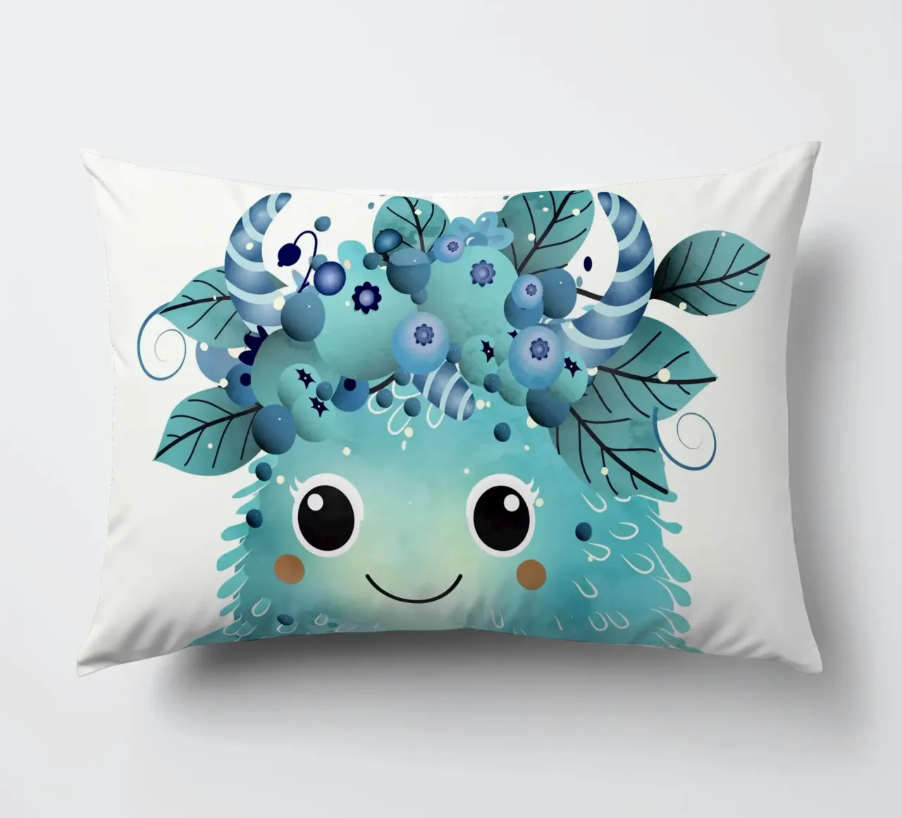 Allegro mostro di mirtilli con ghirlanda di bacche cuscino da namosh