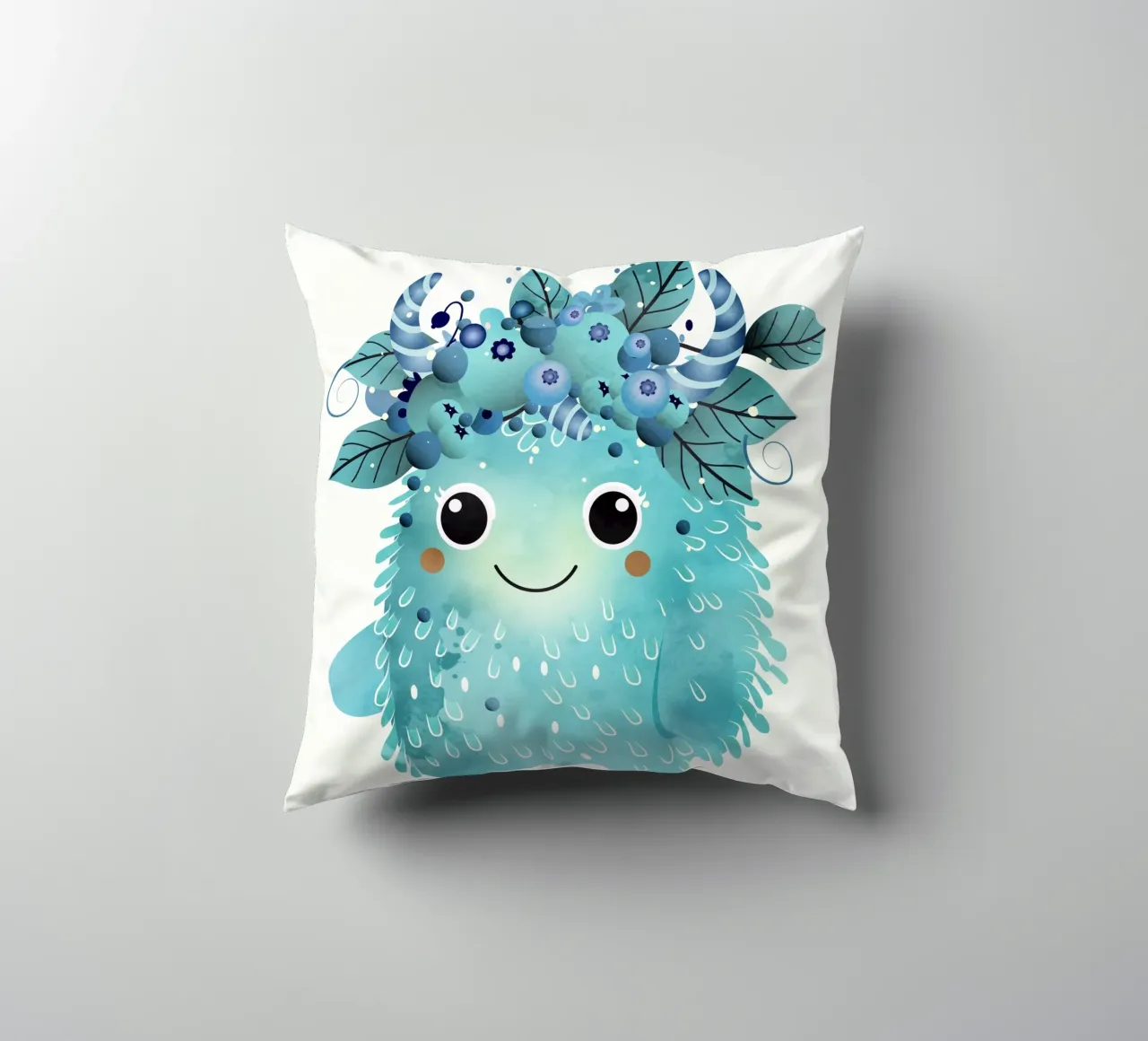 Allegro mostro di mirtilli con ghirlanda di bacche cuscino da namosh