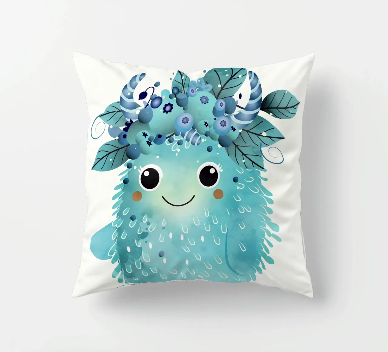 Allegro mostro di mirtilli con ghirlanda di bacche cuscino da namosh