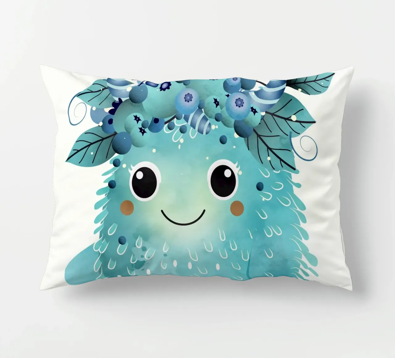 Allegro mostro di mirtilli con ghirlanda di bacche cuscino da namosh