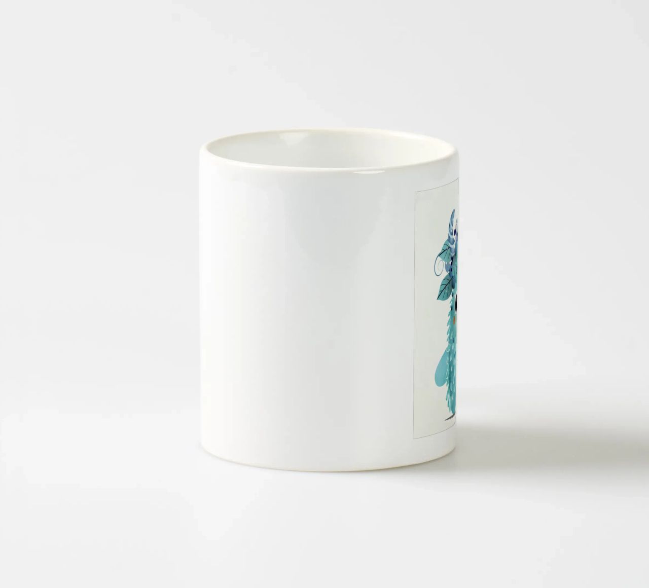 Allegro mostro di mirtilli con ghirlanda di bacche tazza in ceramica da namosh