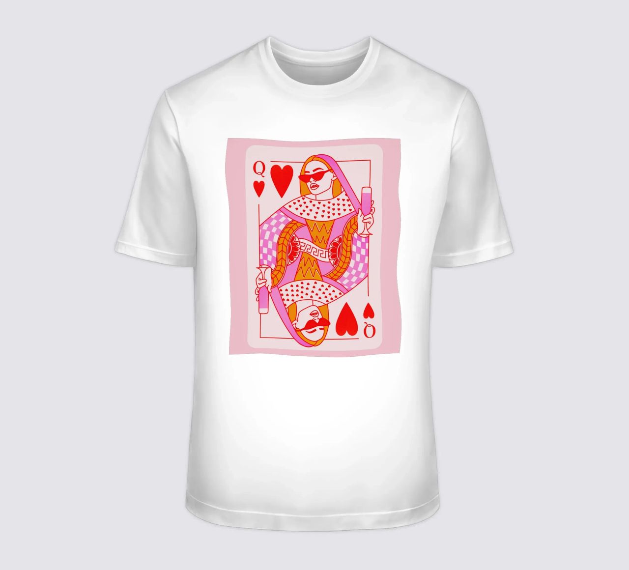 Póster Reina de Corazones, Tendencia Moderna Preppy Print, Arte Rosa camiseta de PrintStudio