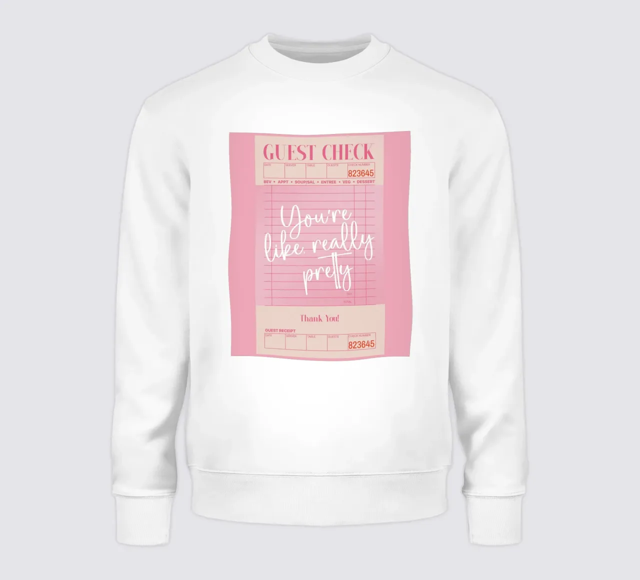 Sei davvero carina, Guest Check Poster Rosa Arte da parete felpa da PrintStudio