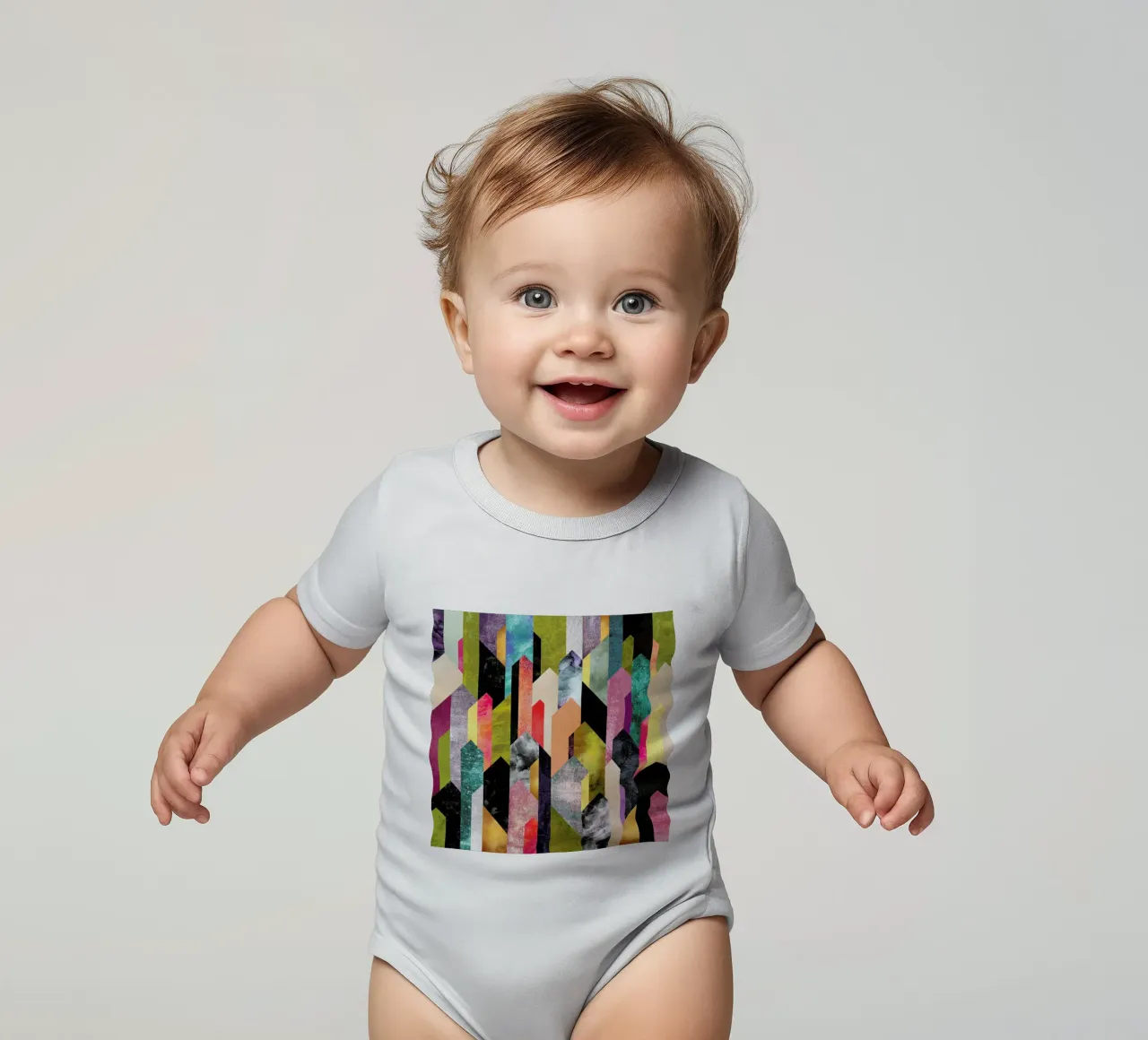 Crystalized body neonato maniche corte da Elisabeth Fredriksson