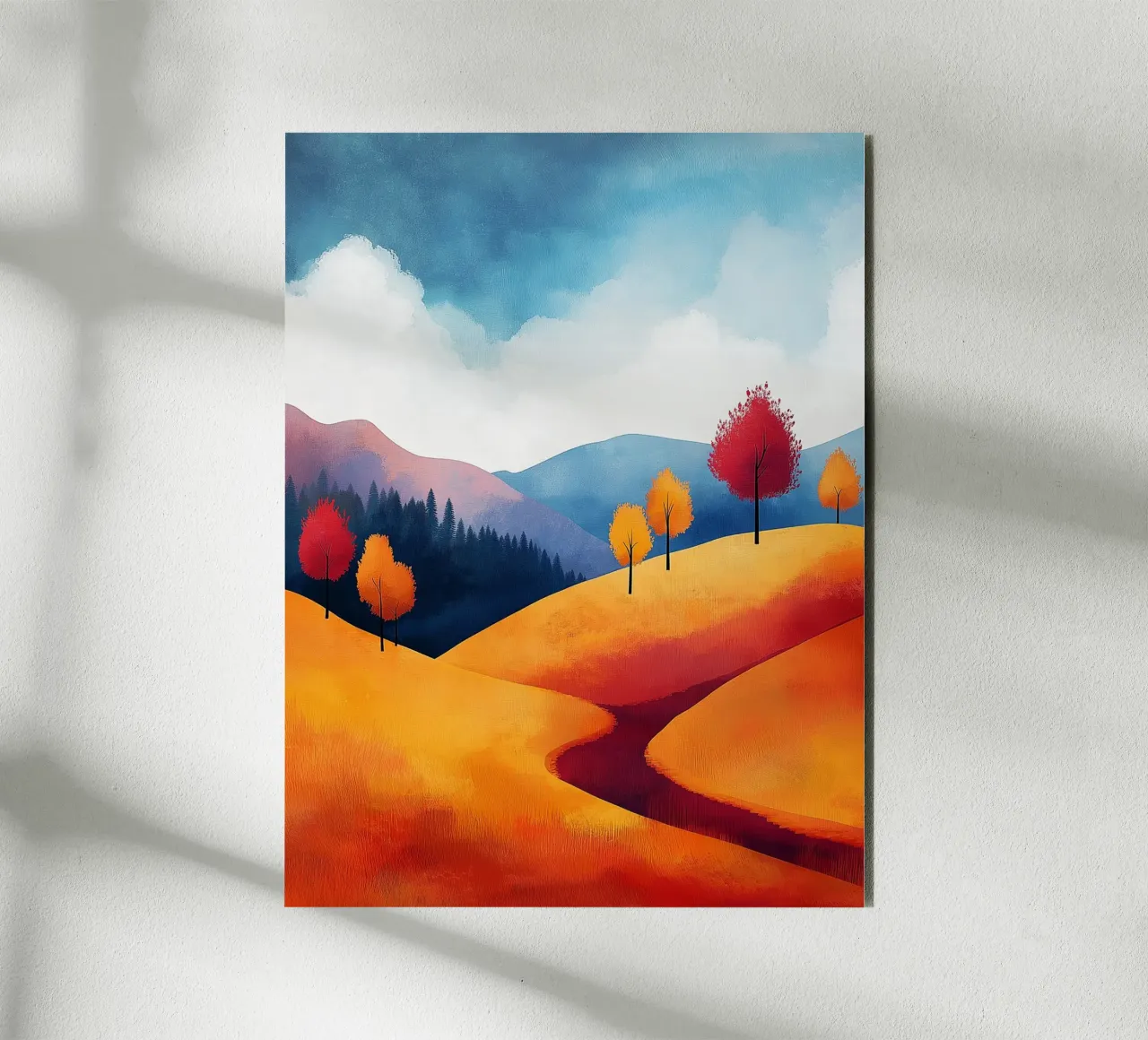 Abstract autumn landscape alu-dibond by Flora & Horizon
