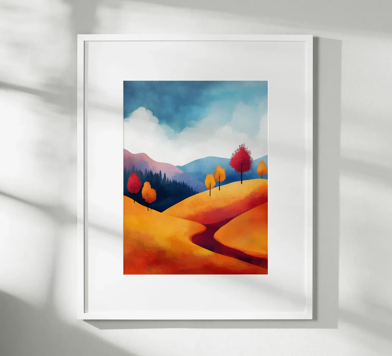 Paesaggio autunnale astratto carta hahnemühle da Flora & Horizon