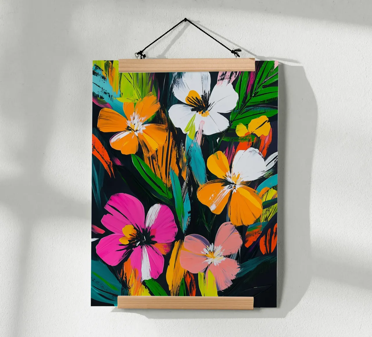 Bouquet di fiori astratti poster da Flora & Horizon