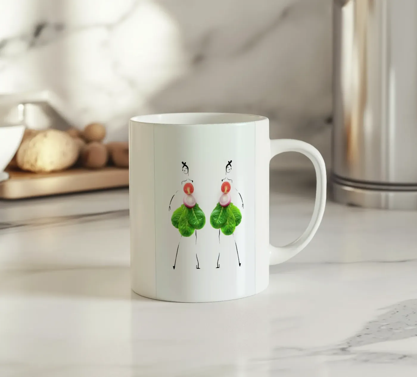 Burger ceramic mug by Gretchen Roehrs