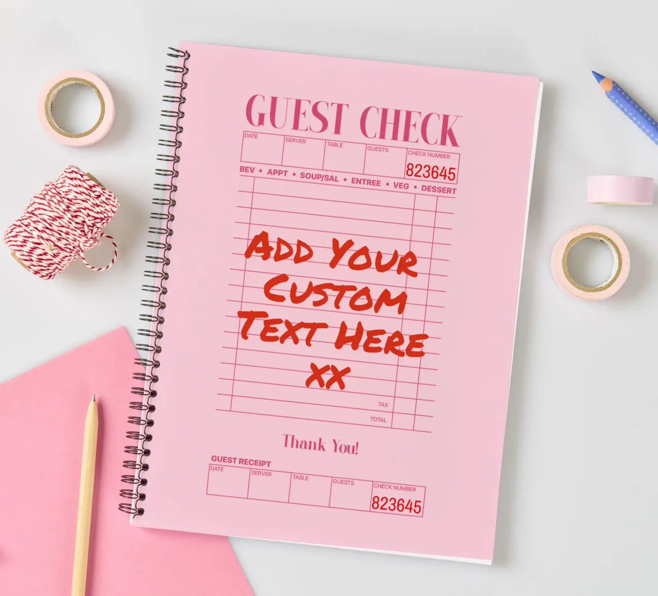 Individuelles Guest Check Poster, Personalisierter Druck, Individuelle Kunst Ringbuch von PrintStudio