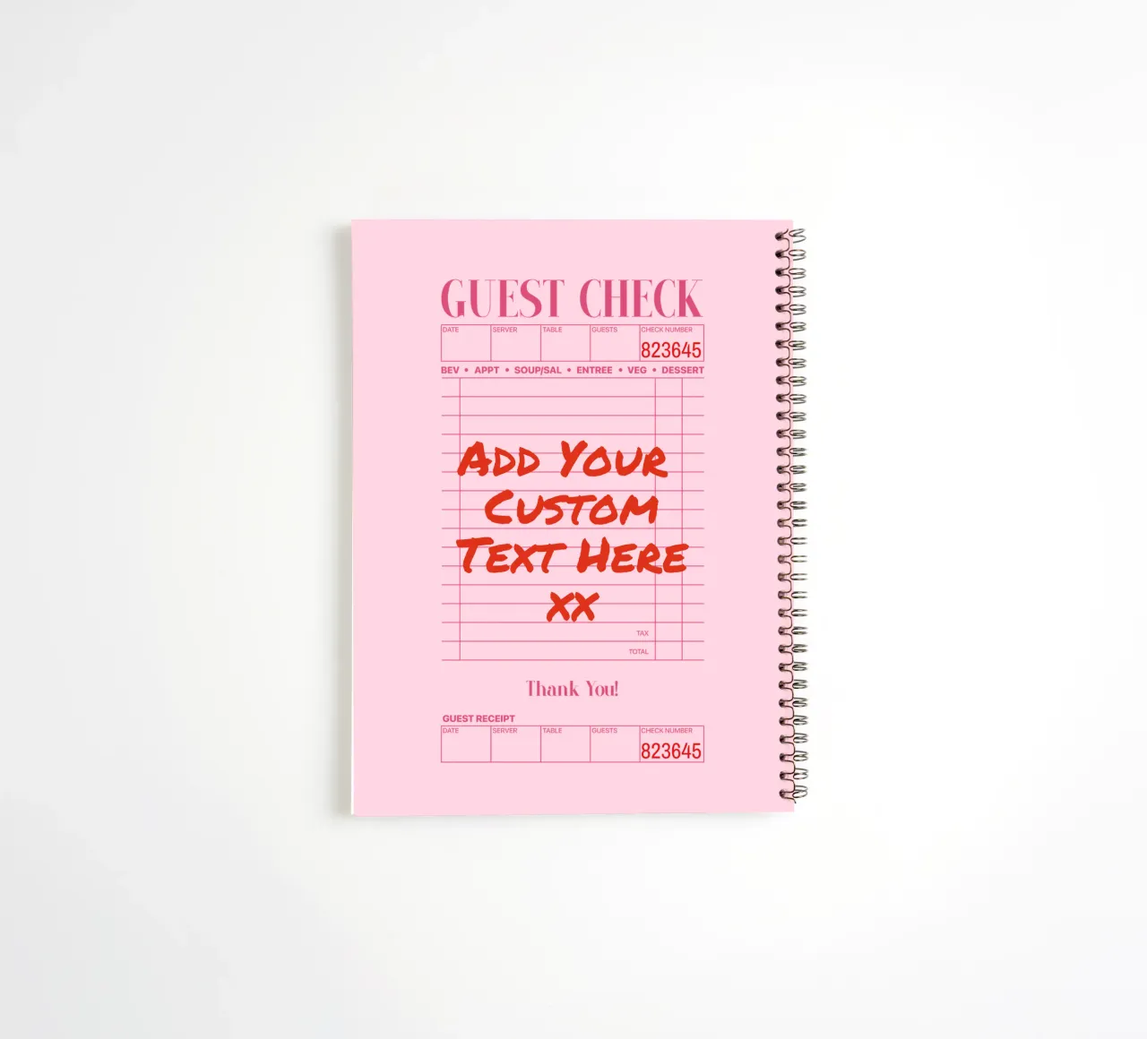 Individuelles Guest Check Poster, Personalisierter Druck, Individuelle Kunst Ringbuch von PrintStudio