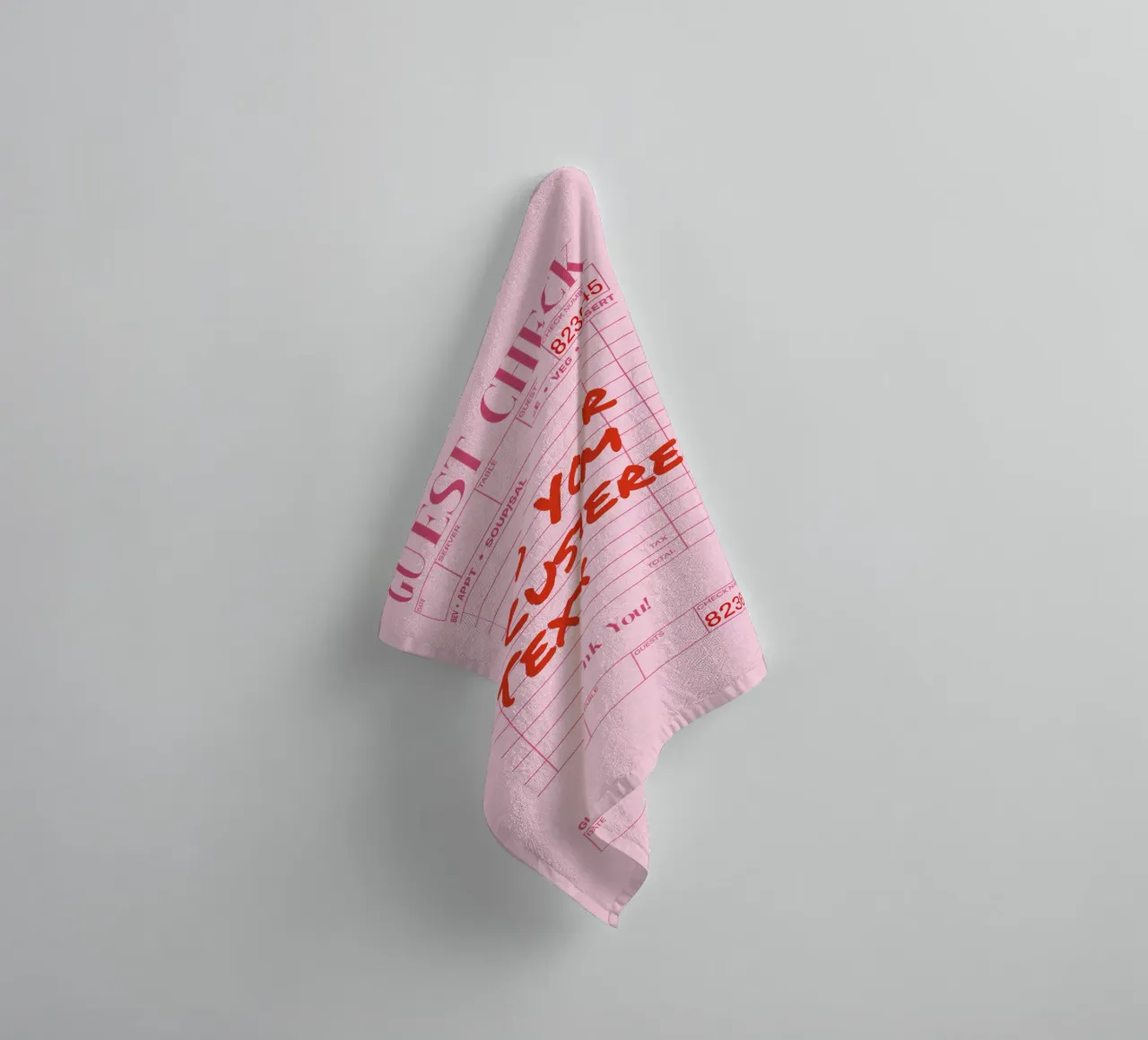 Custom Guest Check Poster, Personalised Print, Custom Art towel by PrintStudio