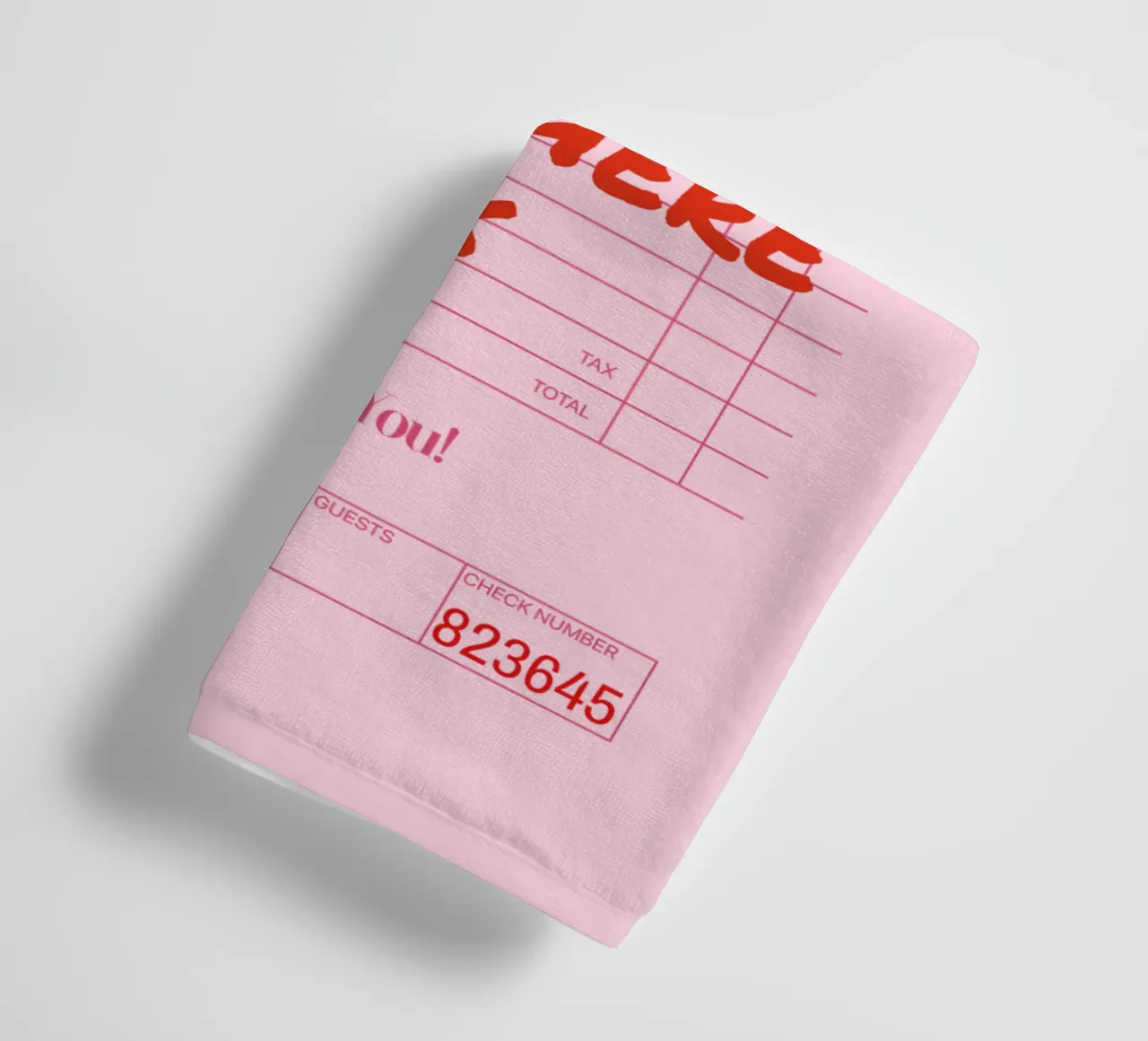 Custom Guest Check Poster, Personalised Print, Custom Art towel by PrintStudio