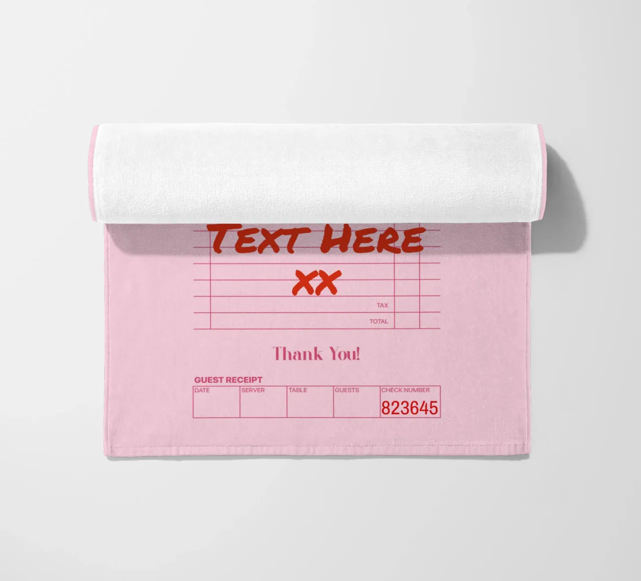 Custom Guest Check Poster, Personalised Print, Custom Art beach towel by PrintStudio