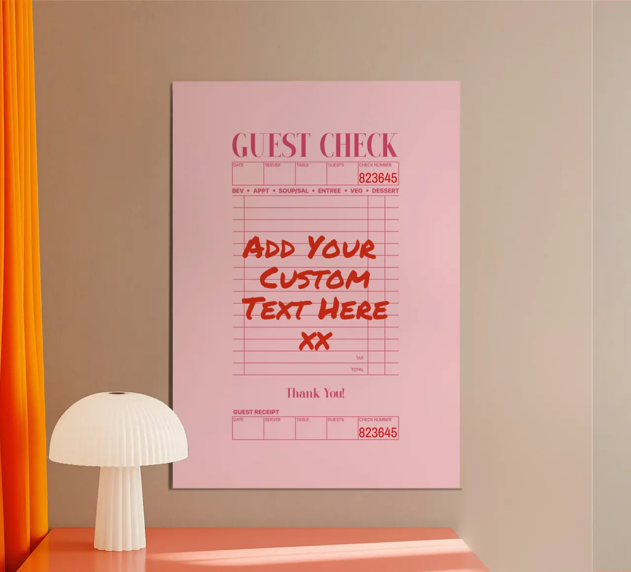 Individuelles Guest Check Poster, Personalisierter Druck, Individuelle Kunst Hahnemühle von PrintStudio