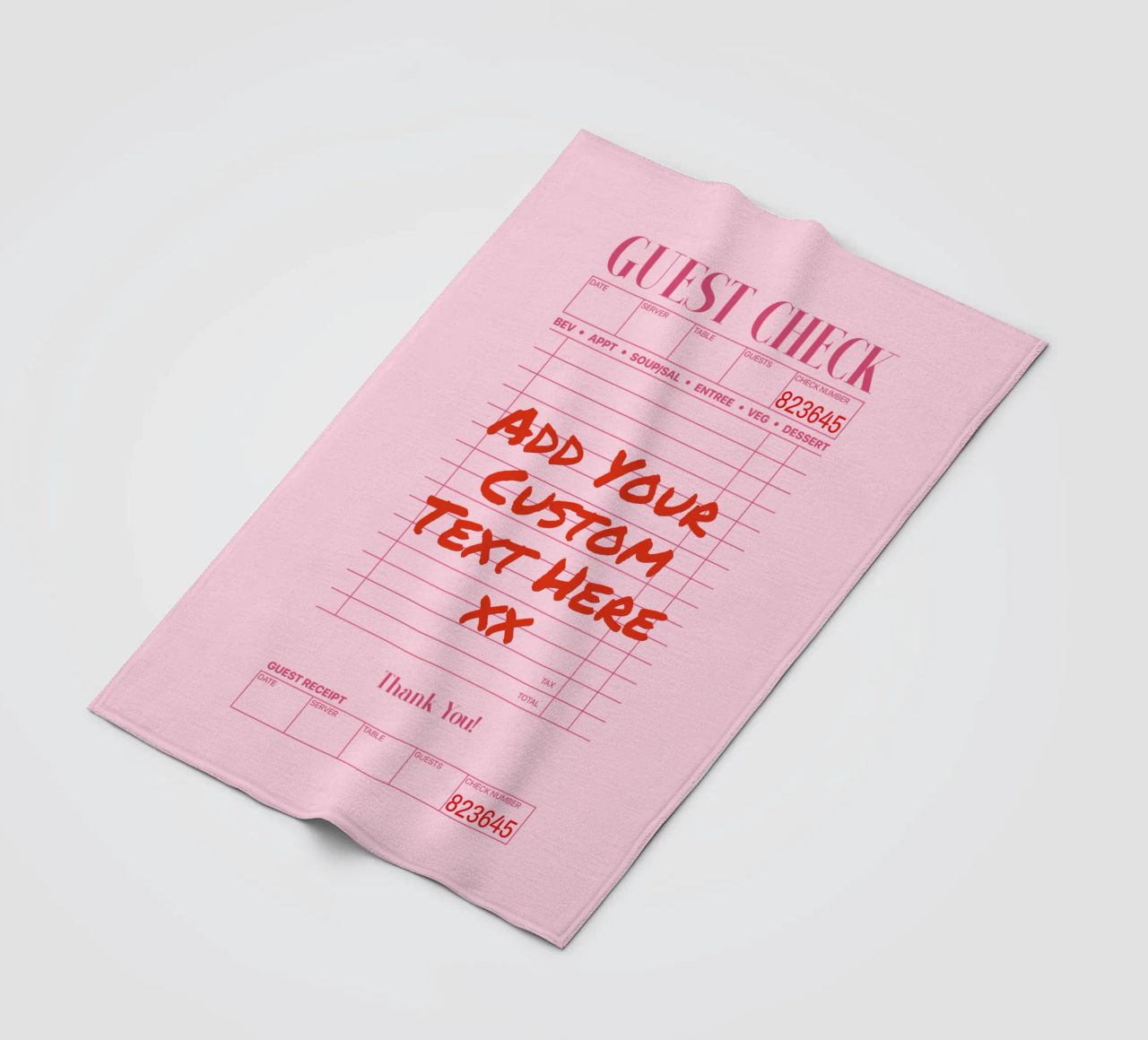 Individuelles Guest Check Poster, Personalisierter Druck, Individuelle Kunst Fleecedecke von PrintStudio