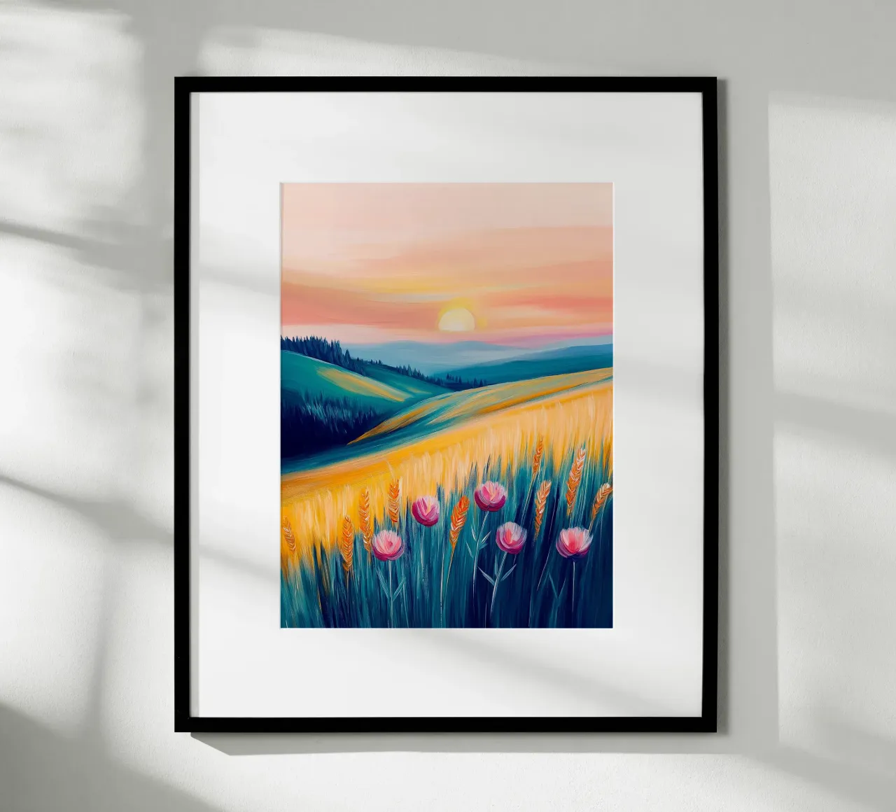 L'alba sui campi in fiore carta hahnemühle da Flora & Horizon