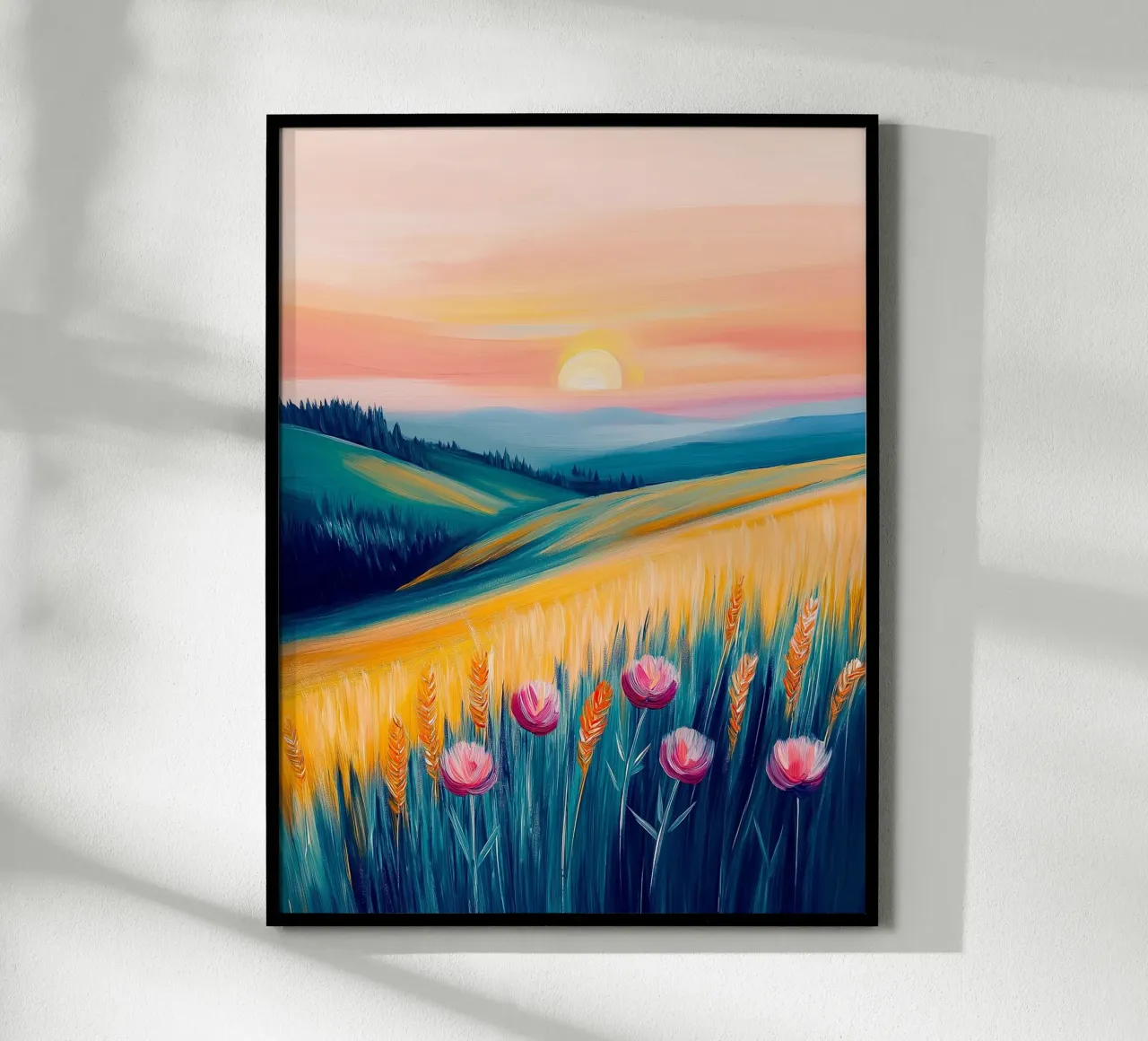 L'alba sui campi in fiore carta hahnemühle da Flora & Horizon