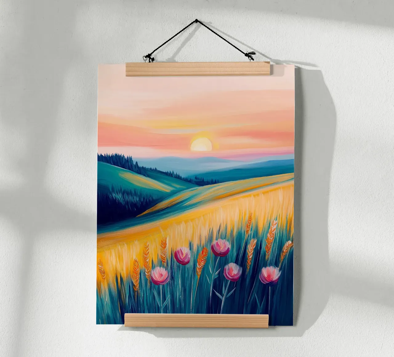 L'alba sui campi in fiore carta hahnemühle da Flora & Horizon