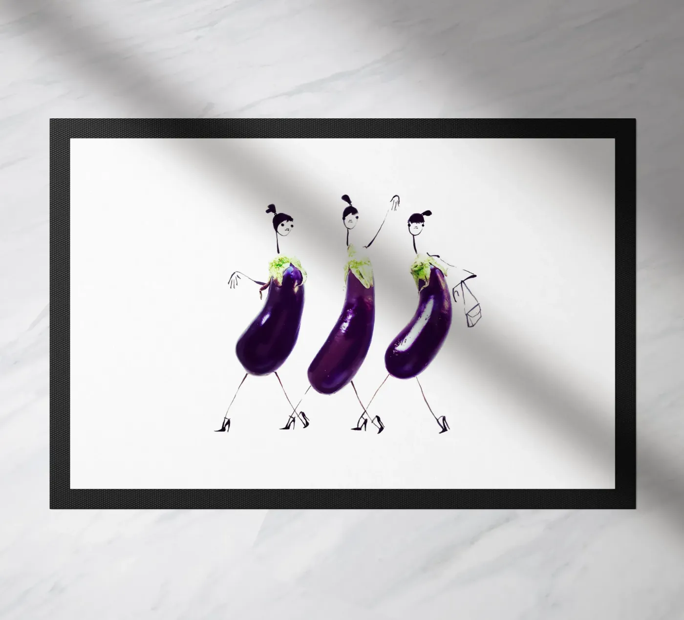 Aubergine doormat by Gretchen Roehrs