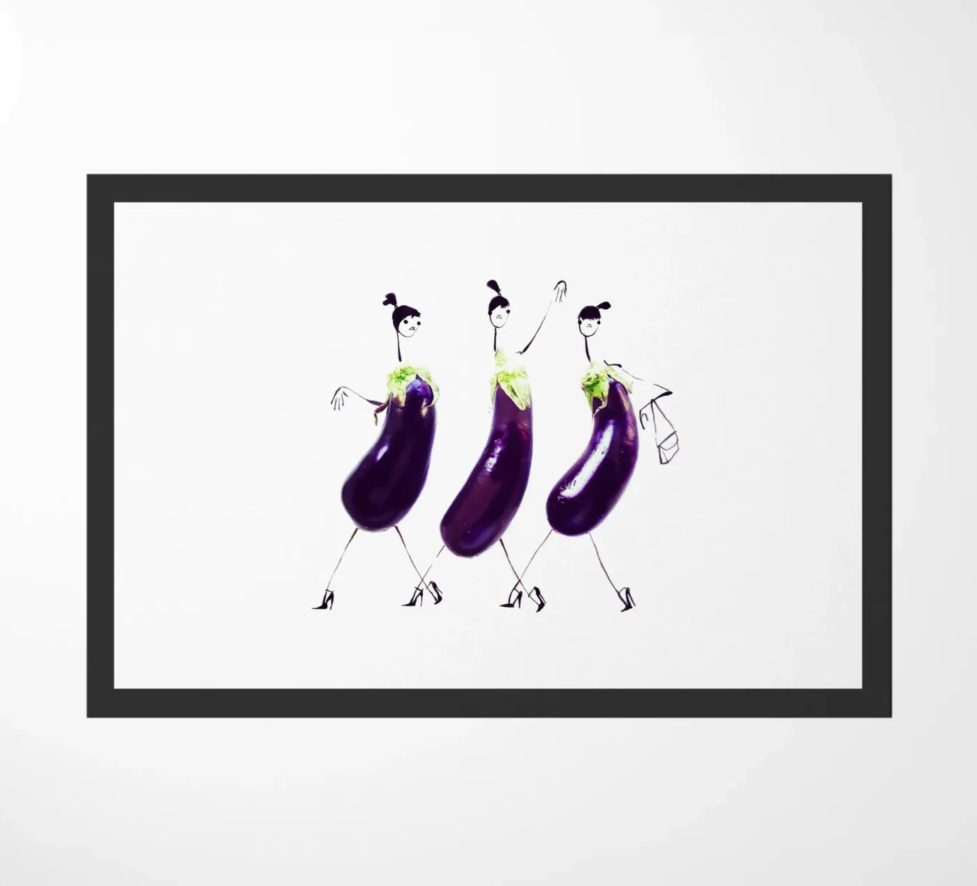 Aubergine doormat by Gretchen Roehrs