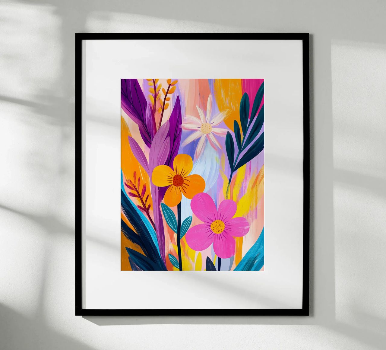 Explosión floral abstracta poster de Flora & Horizon