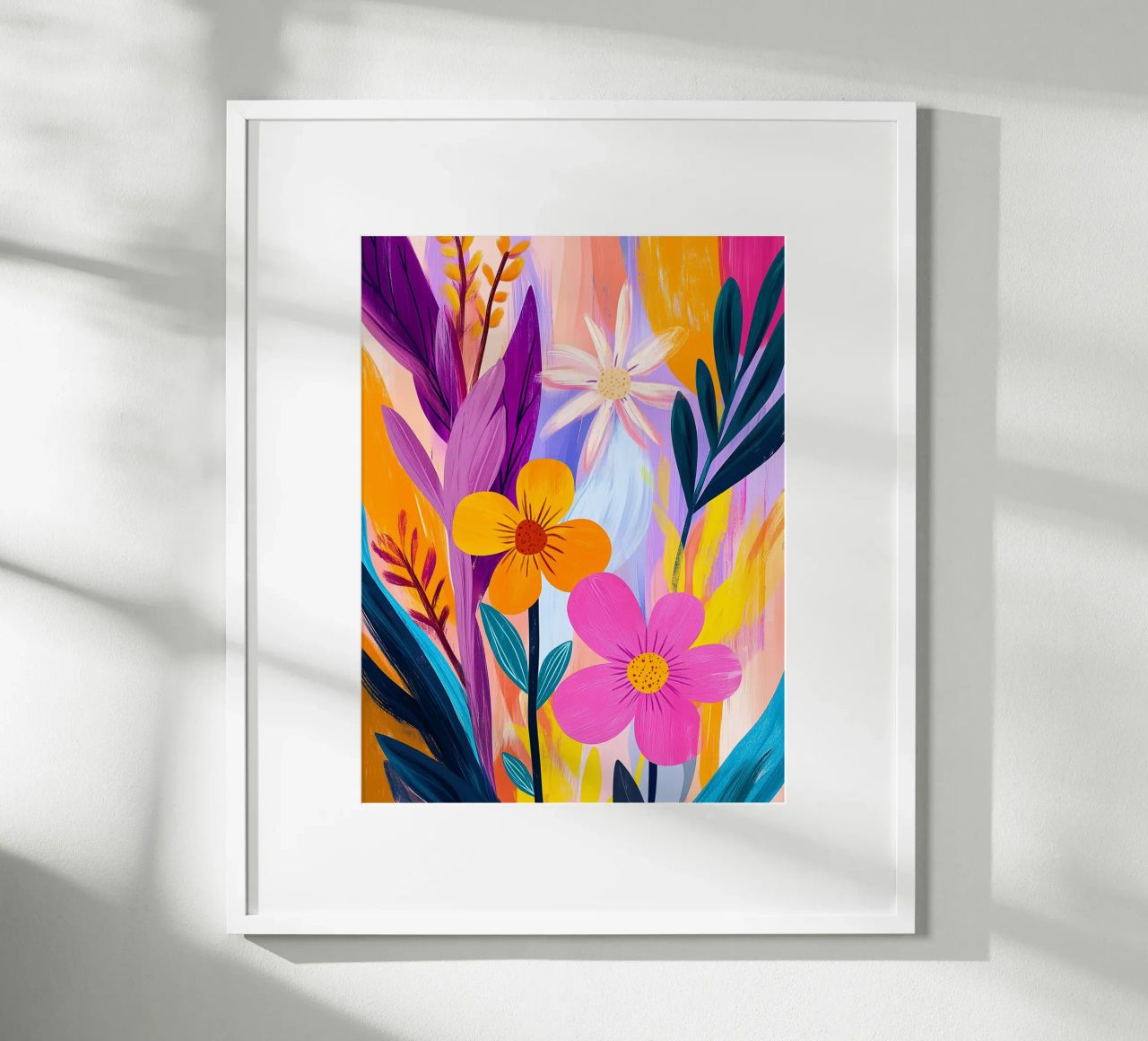 Explosión floral abstracta poster de Flora & Horizon