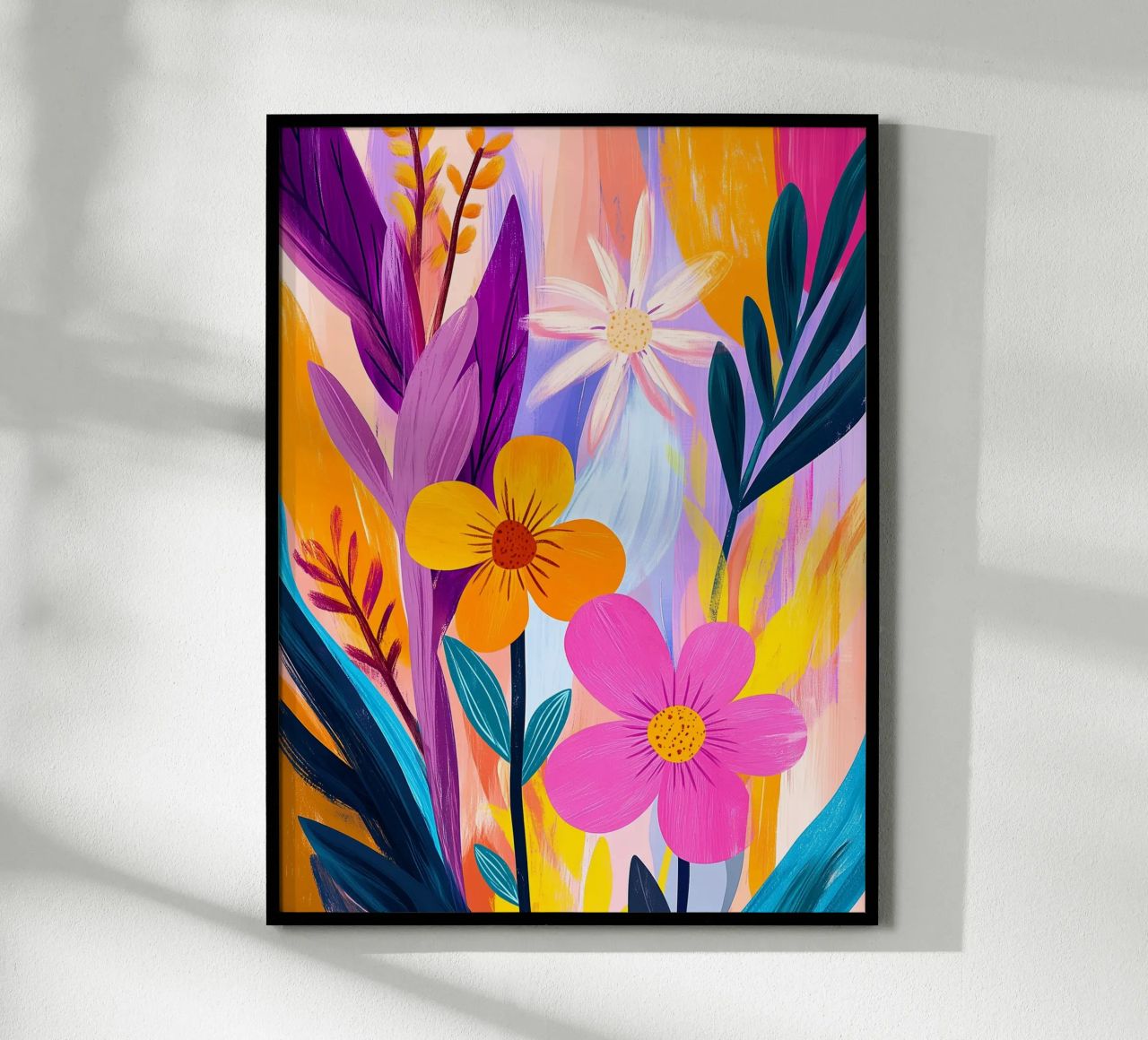 Explosión floral abstracta poster de Flora & Horizon