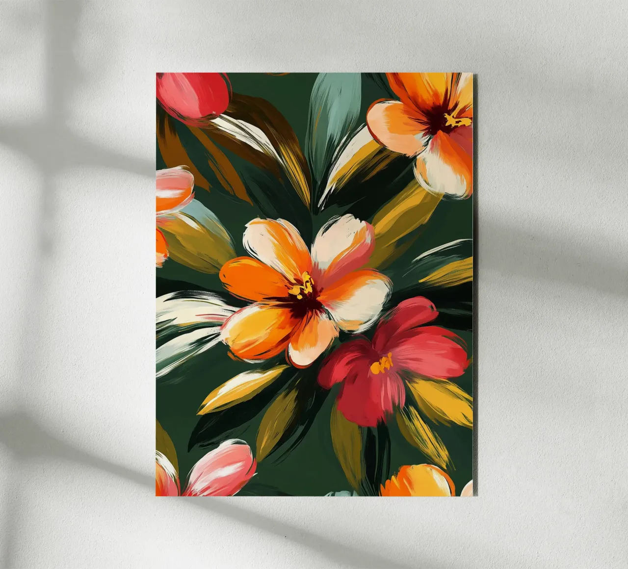 Illustrazione floreale alluminio dibond da Flora & Horizon