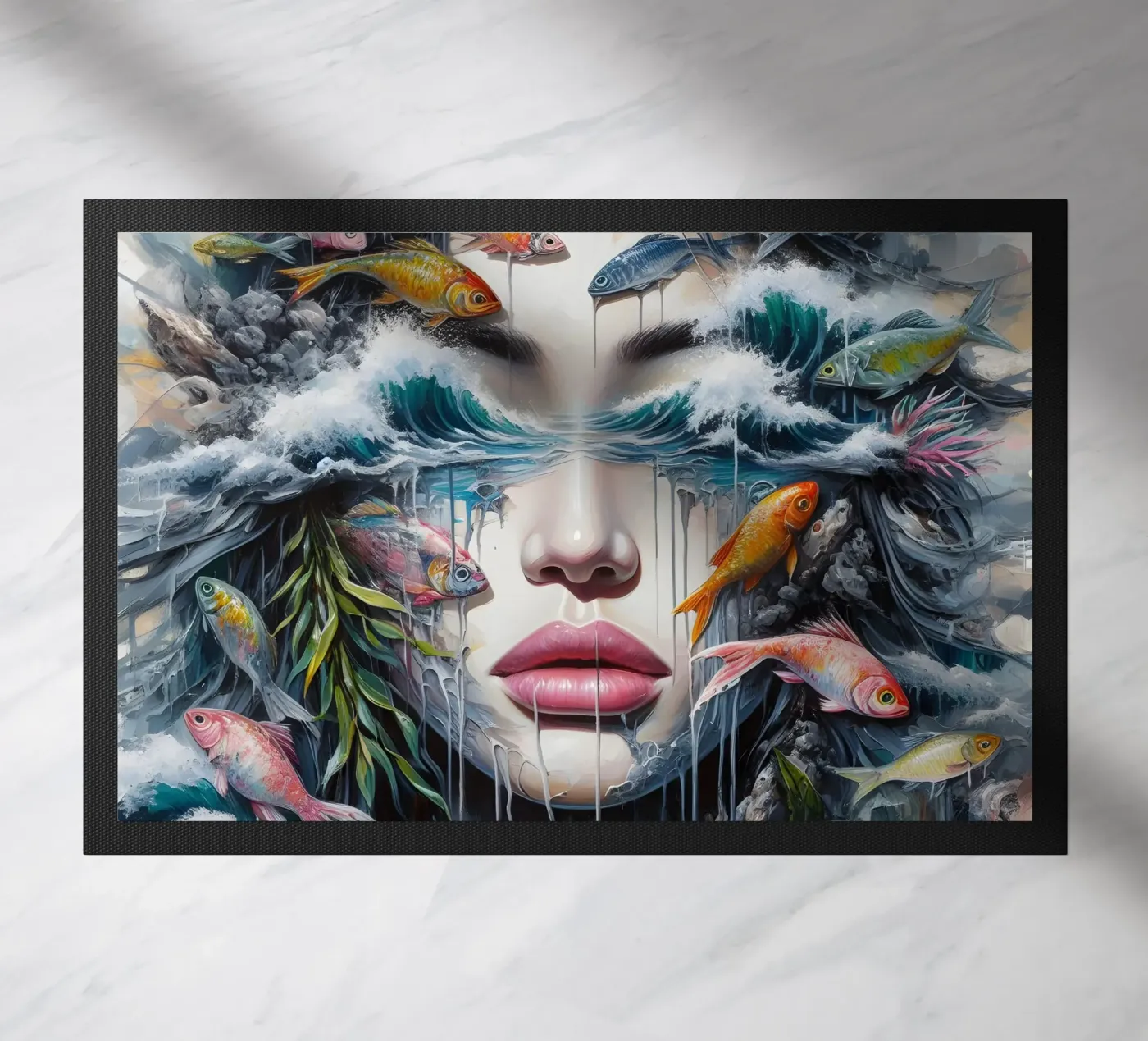 Fishing For Compliments doormat by ARTOMATIC