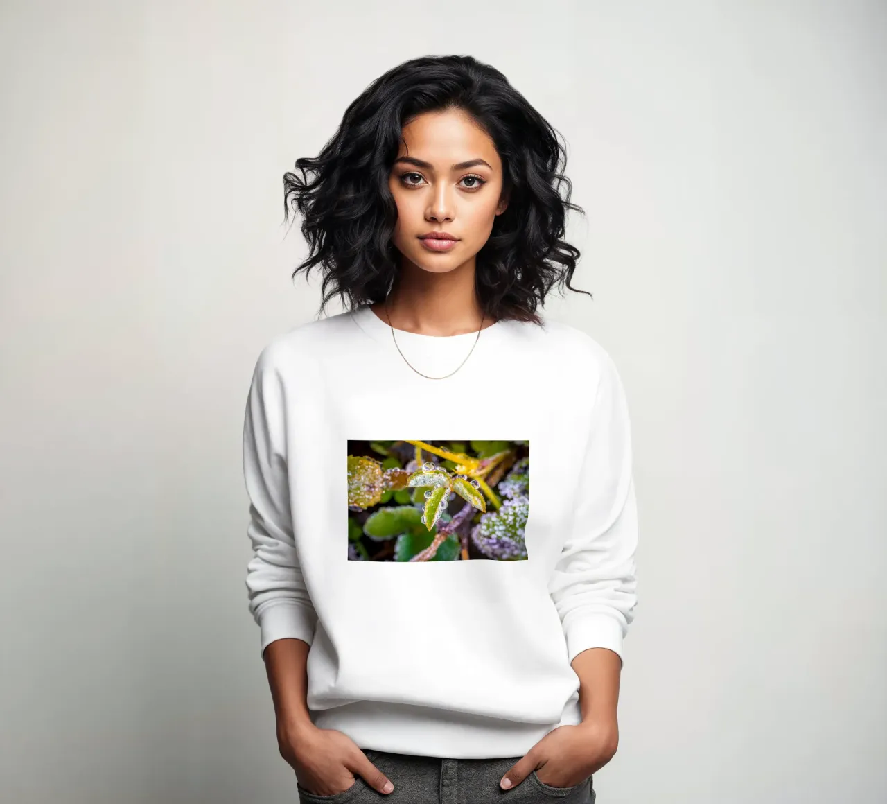 Gotas de agua sobre tréboles sudadera de Marcus Beckert | Fotografie