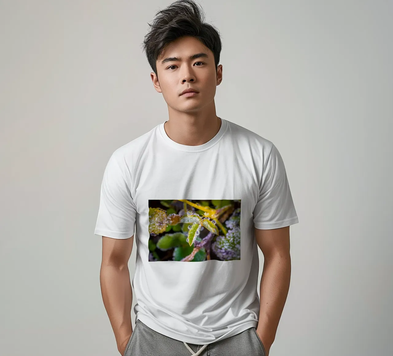 Wassertropfen auf Kleeblättern T-Shirt von Marcus Beckert | Fotografie