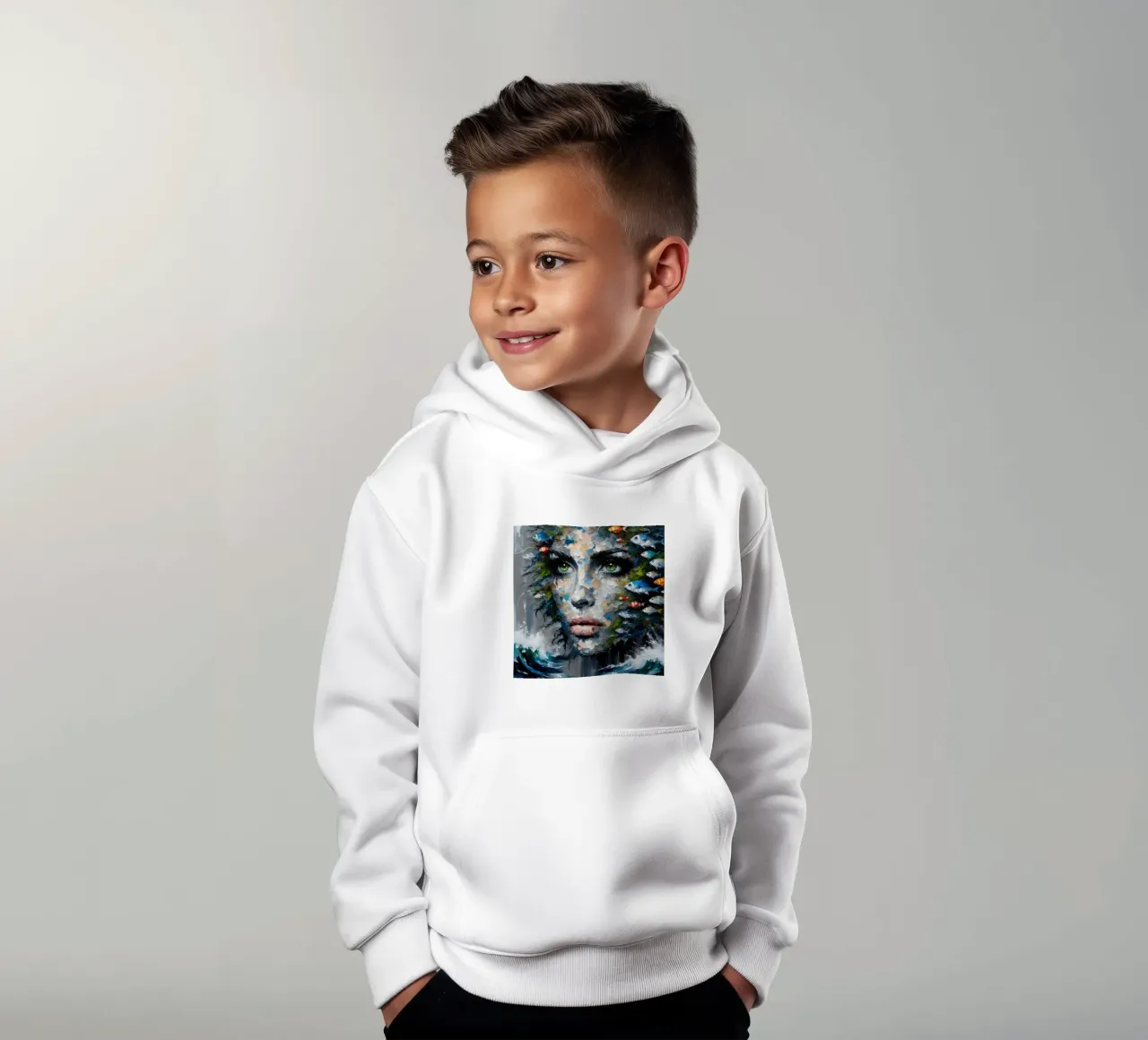 ALGO HUELE MAL sudadera con capucha para niño de ARTOMATIC
